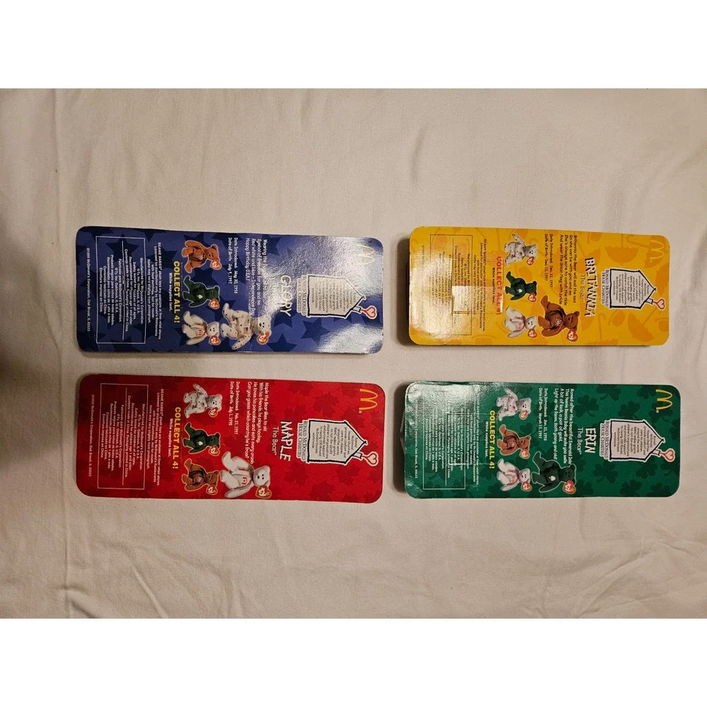 Ty‎ Beanie Babies International Collection Bears Britannia Erin Glory Maple NRFB